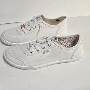 Sketchers Bob's Tennis Shoes  womens  Size 10 White With Rose Gold Color **Flaw*